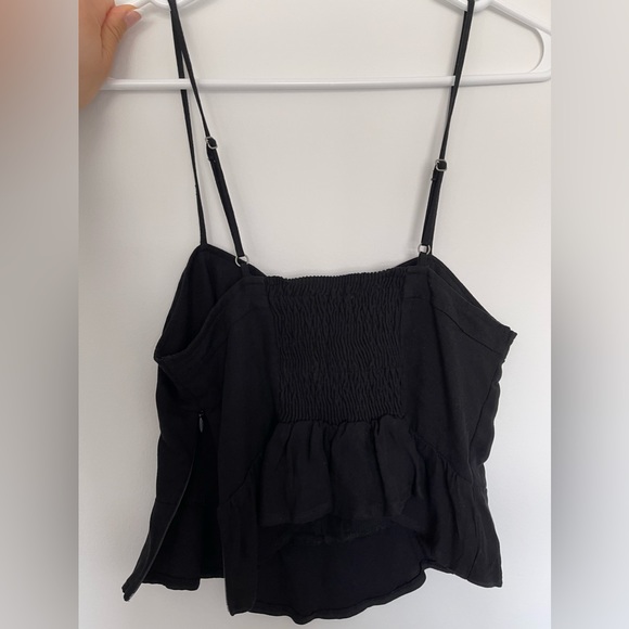 Forever 21 black crop peplum tank top - Picture 2 of 4